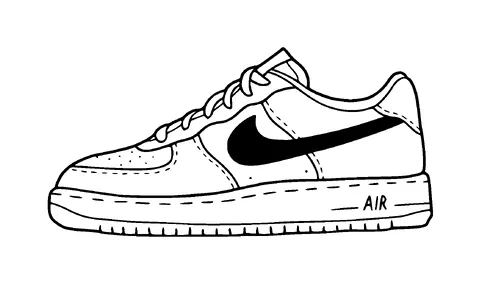 Air Force One Sneakers Tattoo Meaning, PNG and SVG