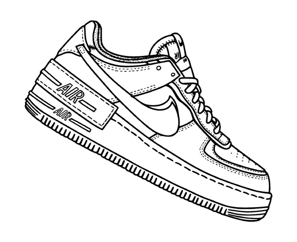 Air Force One Sneakers Tattoo Meaning, PNG and SVG