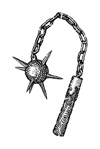 Ancient Flail Tattoo Meaning, PNG and SVG