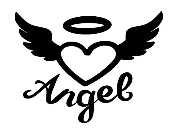 Angel Heart Tattoo Meaning, PNG and SVG