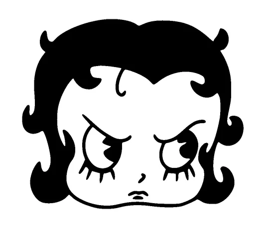 Angry Betty Boop Tattoo Meaning, PNG and SVG