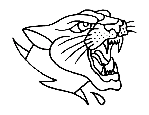 Angry Cougar Head Tattoo Meaning, PNG and SVG