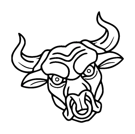 Angry Cows Head Tattoo Meaning, PNG and SVG