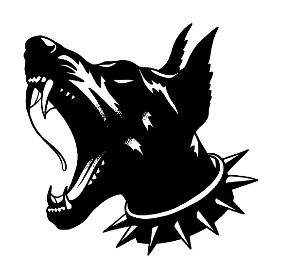 Angry Dog Head Tattoo Meaning, PNG and SVG