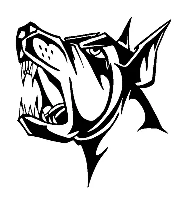 Angry Dog Head Tattoo Meaning, PNG and SVG