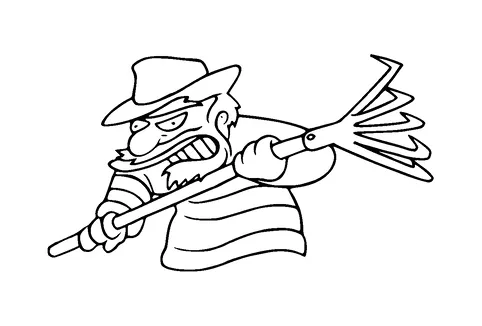 Angry Groundskeeper Willie Tattoo Meaning, PNG and SVG