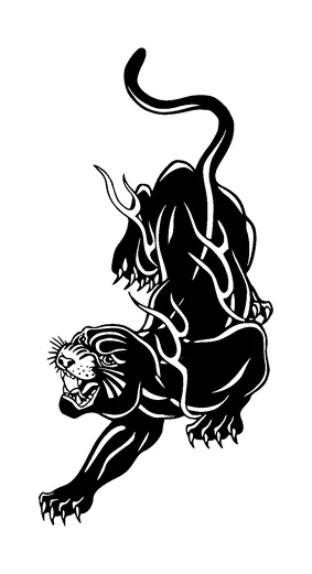 Angry Panther Tattoo Meaning, PNG and SVG