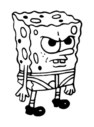 Angry Spongebob Tattoo Meaning, PNG and SVG