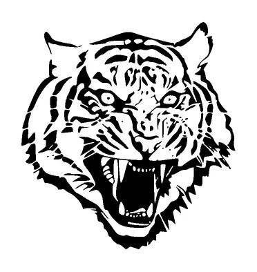 Angry Tiger Head Tattoo Meaning, PNG and SVG