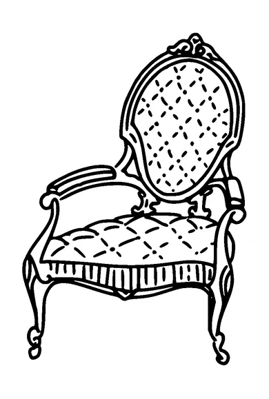 Antique Chair Tattoo Meaning, PNG and SVG