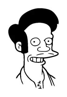 Apu From Simpsons Smiling Tattoo Meaning, PNG and SVG