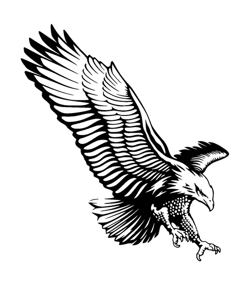 Attacking Eagle Tattoo Meaning, PNG and SVG