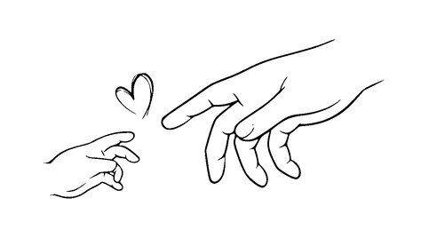 Baby And Adult Hand Touching Tattoo Meaning, PNG and SVG