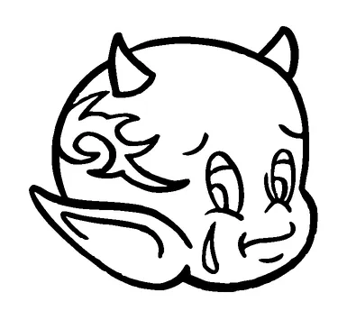 Baby Devils Head Crying Tattoo Meaning, PNG and SVG