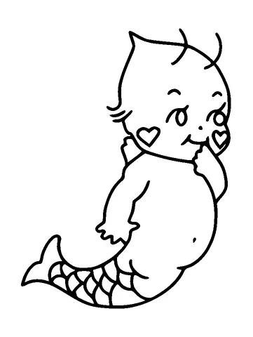 Baby Mermaid Tattoo Meaning, PNG and SVG