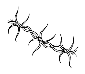 Barbed Wire Tattoo Meaning, PNG and SVG