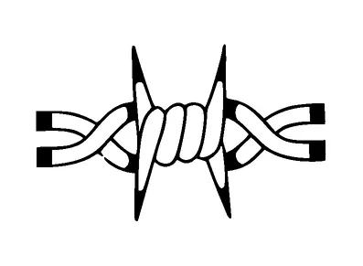 Barbed Wire Tattoo Meaning, PNG and SVG