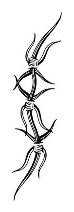 Barbed Wire Tribal Tattoo Meaning, PNG and SVG