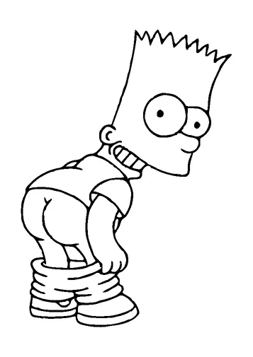 Bart Simpsons Showing Behind Tattoo Meaning, PNG and SVG