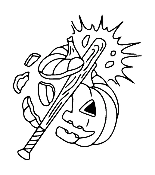 Baseball Bat Halloween Pumpkin Tattoo Meaning, PNG and SVG