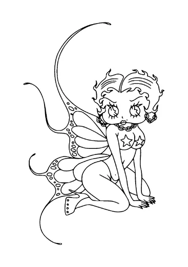 Betty Boop With Butterfly Wings Tattoo Meaning, PNG and SVG