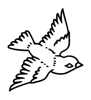 Bird Tattoo Meaning, PNG and SVG