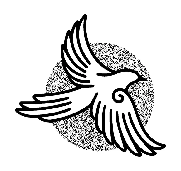 Bird And Sun Tattoo Meaning, PNG and SVG