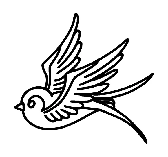 Bird Tattoo Meaning, PNG and SVG