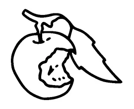 Bitten Apple Small Tattoo Meaning, PNG and SVG