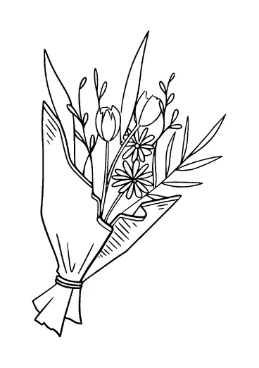 Bouquet Of Flowers Tattoo Meaning, PNG and SVG