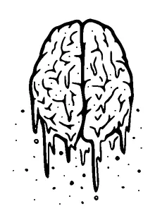 Brain Melting Tattoo Meaning, PNG and SVG