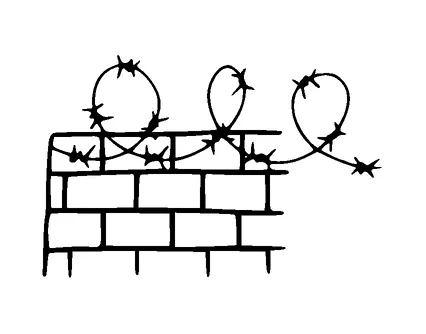 Brick Wall Barbed Wire Tattoo Meaning, PNG and SVG