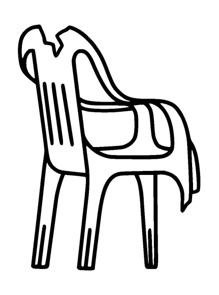 Broken Plastic Chair Tattoo Meaning, PNG and SVG