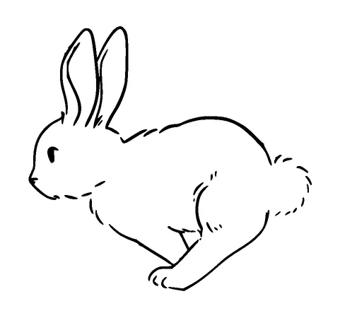 Bunny Running Tattoo Meaning, PNG and SVG