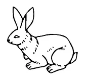 Bunny Small Tattoo Meaning, PNG and SVG