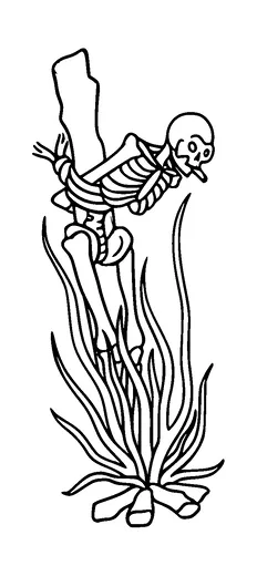 Burning Skeleton Tattoo Meaning, PNG and SVG