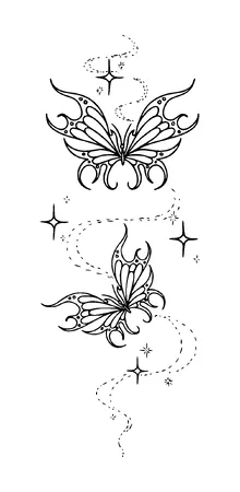 Butterflies Tattoo Meaning, PNG and SVG