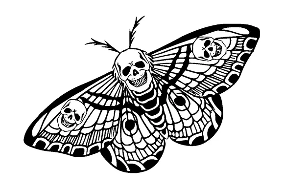 Butterfly Skull Tattoo Meaning, PNG and SVG