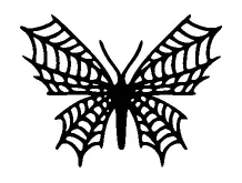 Butterfly Spider Web Wings Tattoo Meaning, PNG and SVG