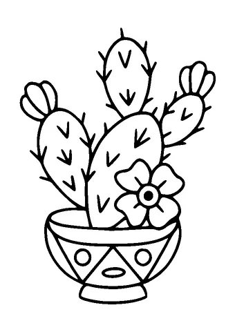 Cactus In Pot Tattoo Meaning, PNG and SVG