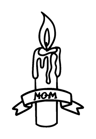 Candle Banner Mom Tattoo Meaning, PNG and SVG