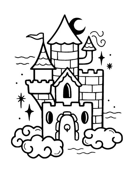 Cartoonish Castle Tattoo Meaning, PNG and SVG