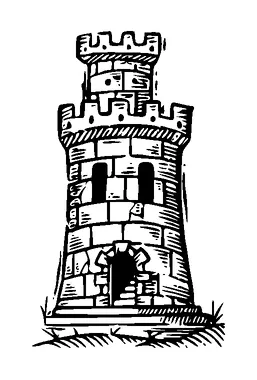 Castle Tower Tattoo Meaning, PNG and SVG