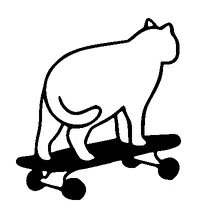 Cat On Skateboard Tattoo Meaning, PNG and SVG