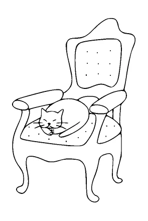 Cat On Vintage Chair Tattoo Meaning, PNG and SVG