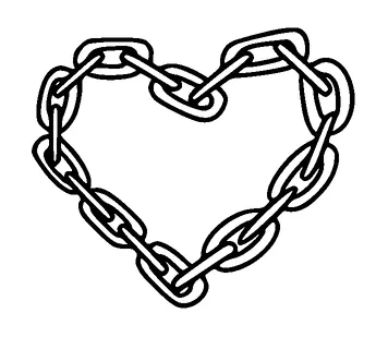 Chain Heart Tattoo Meaning, PNG and SVG