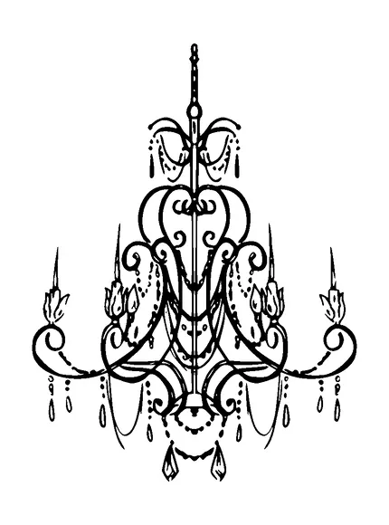 Chandelier Tattoo Meaning, PNG and SVG