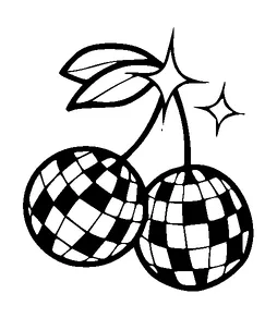 Cherry Disco Balls Tattoo Meaning, PNG and SVG