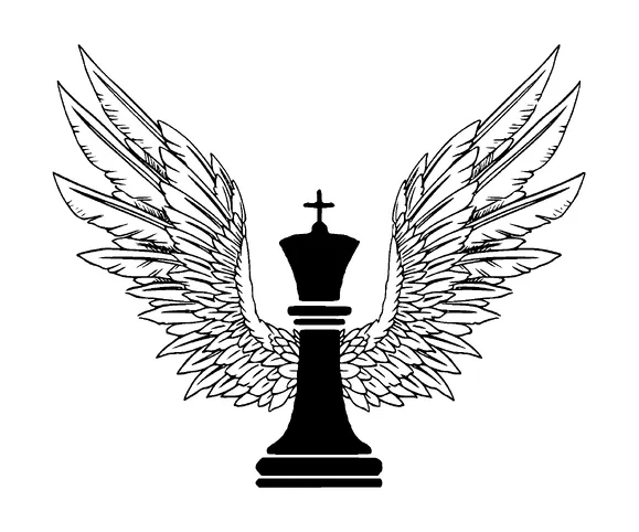 Chess King With Wings Tattoo Meaning, PNG and SVG