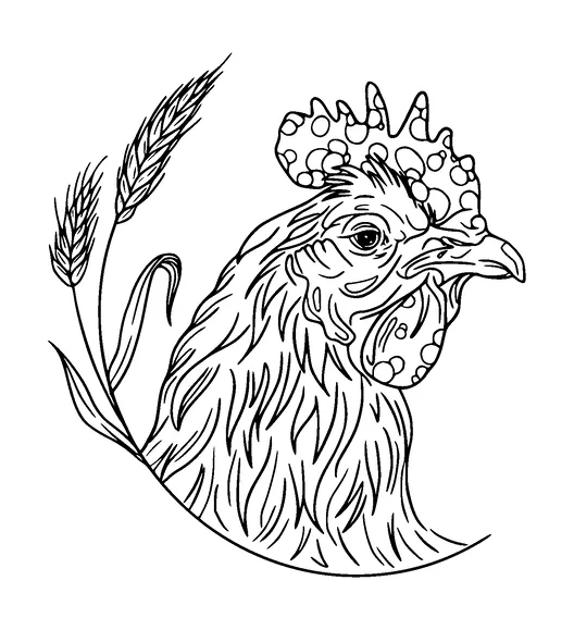 Chickens Head Tattoo Meaning, PNG and SVG